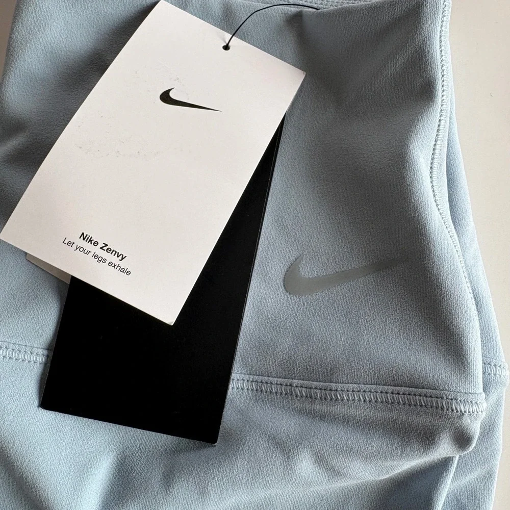 Nike Zenvy Women's Small‎ Light Blue Training Leggings High Rise 7/8 25